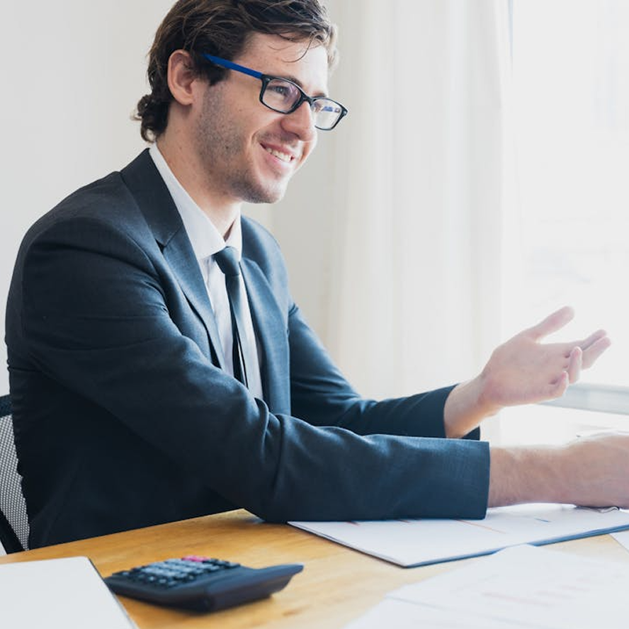 Professional discussing loan terms